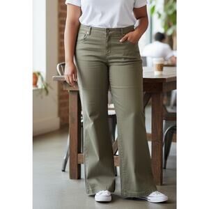 Vintage Old Navy Y2K Dadcore Officecore Bootcut Gray Stretch Chinos Women’s 20